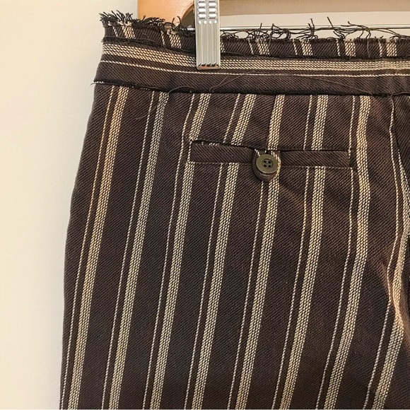 Vince Rare Wide Leg Crop Pants Cotton W/ Frayed top of waistband Size 8 - Picture 7 of 9